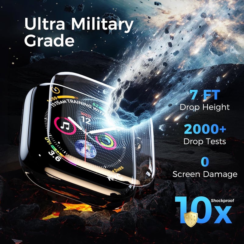 Kopration UV Tempered Glass Screen Protector Compatible with Apple Watch Series SE/6/5/4 40mm, Bubble Free iWatch Screen Protector, Curved Full Coverage Screen Protector for iWatch SE/6/5/4 40mm (3 Pack) - Image 5